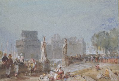 Hrad Nantes, c1830 od Joseph Mallord William Turner