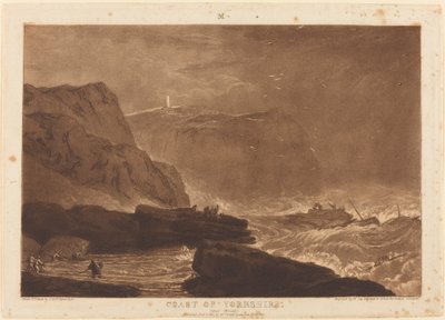 Pobřeží Yorkshire, publikoval 1811 od Joseph Mallord William Turner