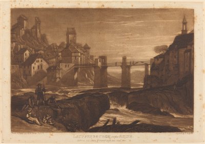 Lauffenbourgh na Rýně, publikoval 1811. od Joseph Mallord William Turner