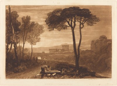 Scéna v Campagna, publikoval 1812. od Joseph Mallord William Turner