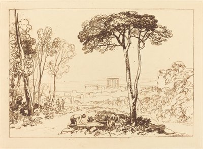 Scéna v Campagna, publikoval 1812. od Joseph Mallord William Turner
