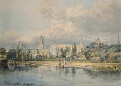Jižní pohled na Christ Church atd. z luk, 1798-1799 od Joseph Mallord William Turner