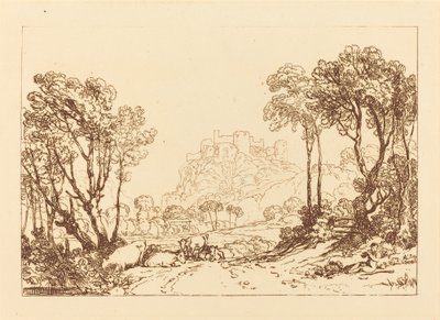 Zámek nad loukami, publikoval 1808. od Joseph Mallord William Turner