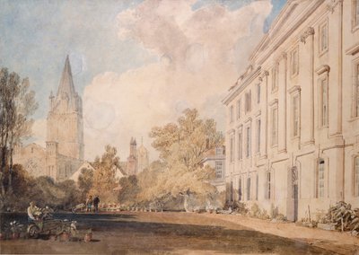 Pohled na katedrálu Christ Church a část Corpus Christi College, 1803-1804 od Joseph Mallord William Turner