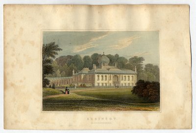 Sezincote House, Gloucester, 1823 (barevné lito) od J.P. Neale