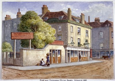 Old Goat and Compasss Inn, Marylebone Road, Londýn, 1868 od JT Wilson