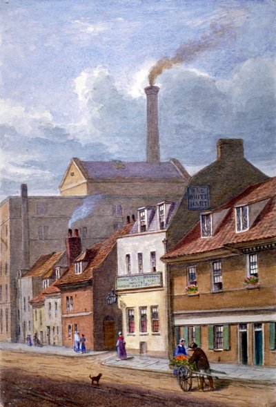 The White Hart Inn, High Street, Shadwell, Londýn, c1865 od JT Wilson