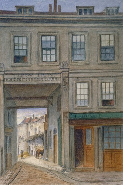 Pohled na New Inn, Old Bailey, City of London, 1868 od JT Wilson