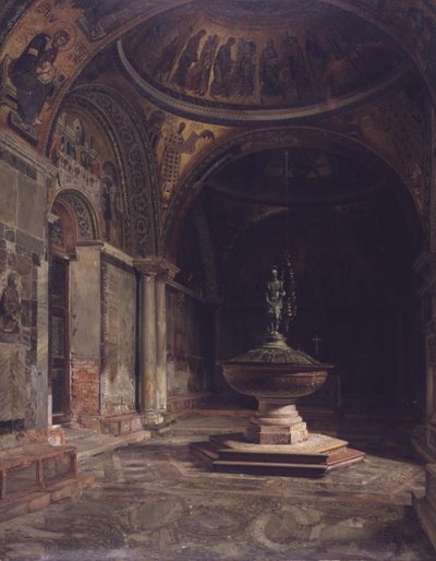 Interiér baptisteria v kostele sv. Marka v Benátkách od J.Th. Hansen
