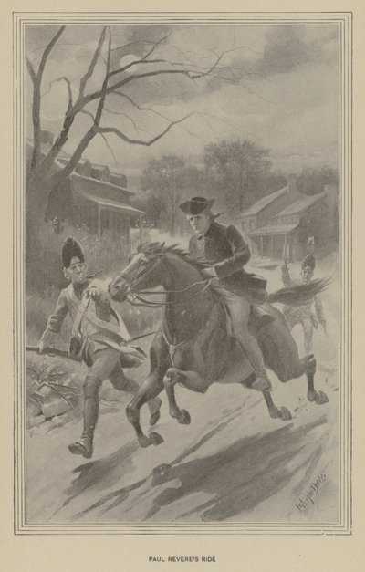 Jízda Paula Revereho (litho) od J. (after) Steeple Davis