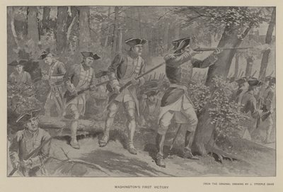 První vítězství Washingtonu (litho) od J. (after) Steeple Davis