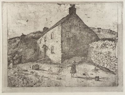 Rybářská chata - ostrov Man od J. Alden Weir