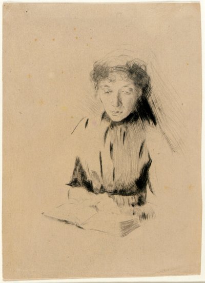 Malý portrét (Mladá žena) od J. Alden Weir