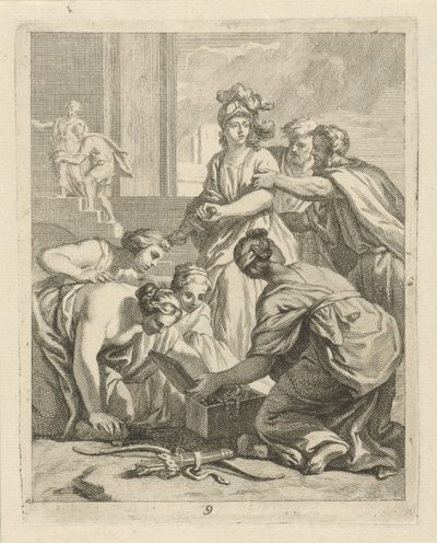 Achilles a dcery Lykomedovy Scény ze života Achilla (název série) Vitam et mortem achilli (název série) od J. Alexander Janssens