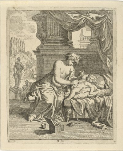 Thetis potře Achilla ambrózií Scény ze života Achilla (název série) Vitam et mortem achilli (název série) od J. Alexander Janssens