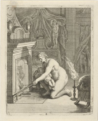 Thetis vloží Achilla do ohně Scény ze života Achilla (název série) Vitam et mortem achilli (název série) od J. Alexander Janssens