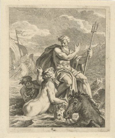 Přímořská krajina s Thetis a Neptunem Scény ze života Achilla (název série) Vitam et mortem achilli (název série) od J. Alexander Janssens