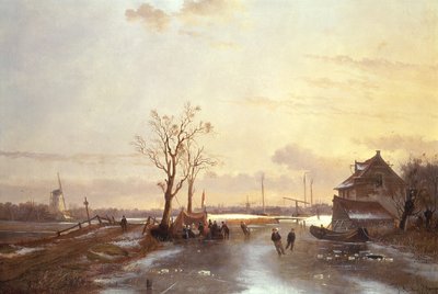 Zimní scéna, 1853 od J. Anton Mignon