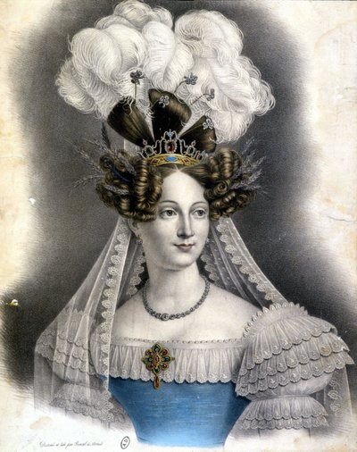 Portrét vévodkyně z Angouleme (Marie Therese nebo Madame Royale od J. B. (after) Pointel du Portail