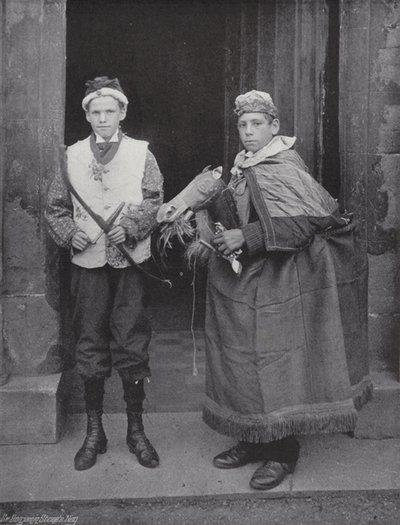 Horn Dance, Abbots Bromley, Blázen a Robin Hood od J. Benjamin Stone