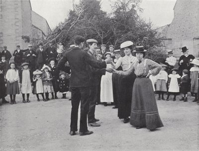 Northumbrijský Baalův oheň, tanec vesničanů od J. Benjamin Stone