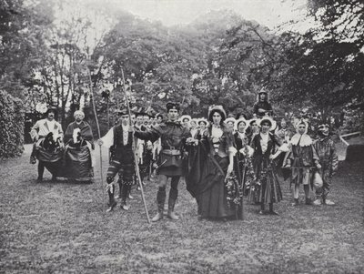 The Sherborne Pageant, Morris Dancers in the Greenwood od J. Benjamin Stone
