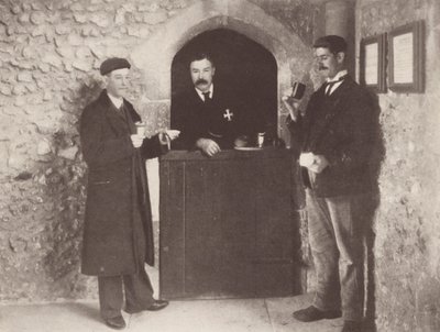 Důchody v nemocnici sv. Kříže ve Winchesteru (čb fotografie) od J. Benjamin Stone