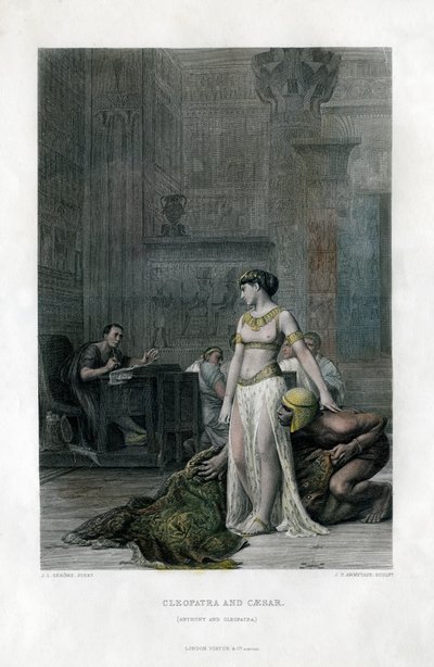 Kleopatra a Caesar Antonius a Kleopatra, 19. století od J. C. Armytage