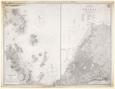Mapa přístavů ve Smyrnenském zálivu od J. & C. Walker