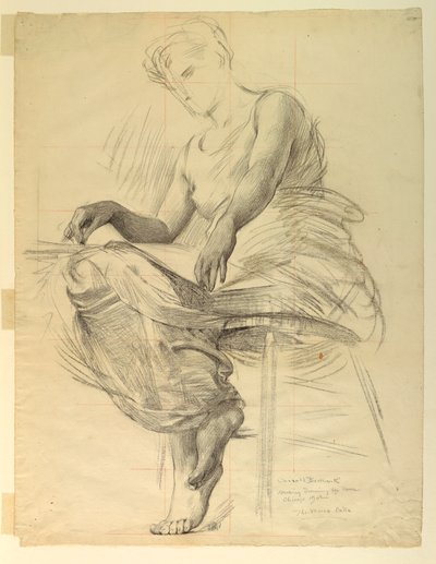 Morseova abeceda, studium pro manufaktury a budovu svobodných umění, Světová kolumbovská výstava, Chicago, IL od J. Carroll Beckwith