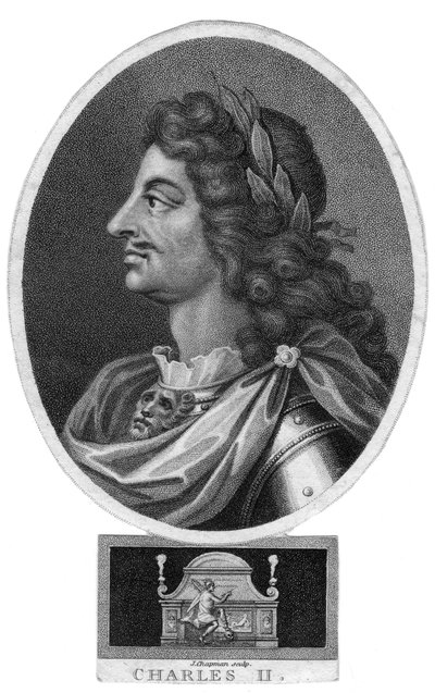 Karel II., král Anglie, Skotska a Irska, 19. století. od J. Chapman