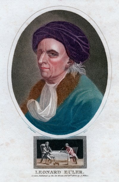 Leonhard Euler, švýcarský matematik a fyzik 18. století, 1804. od J. Chapman
