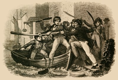 Mary Anne Talbot Resisting A Press Gang, 1822. od J. Chapman