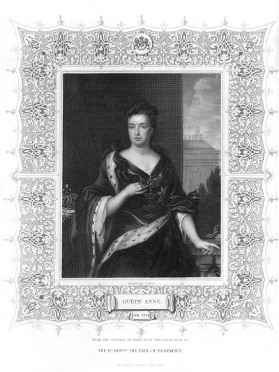 Anna, královna Velké Británie, 19. století. od J. Cochran
