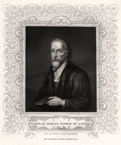 Nicholas Ridley, biskup z Londýna, 19. století od J. Cochran
