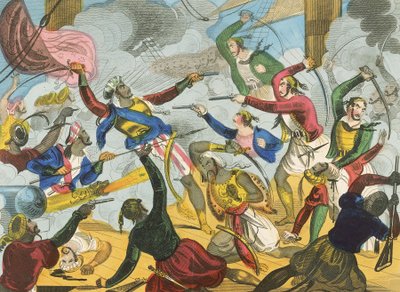 Turci útočí na řecké korzáry od J. Fairburn