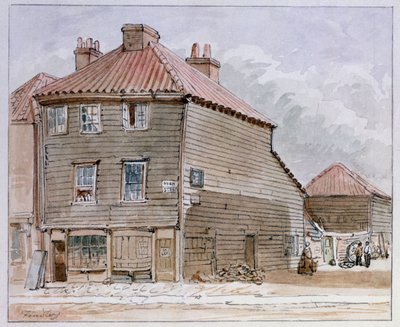 Pohled na starý dům v High Street, Lambeth od J. Findley