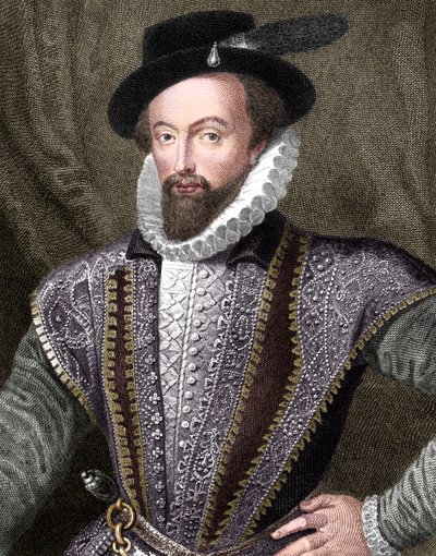Sir Walter Raleigh, anglický spisovatel, básník, dvořan, dobrodruh a průzkumník, 1821 od J Fitler