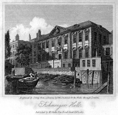 Fishmongers Hall, City of London, 1817. od J. Greig