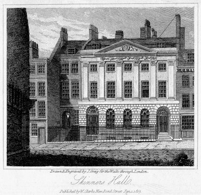 Skinners Hall, City of London, 1817. od J. Greig