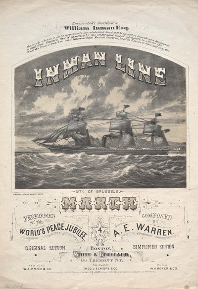 Inman Line březen, 1872. od J. H. Bufford