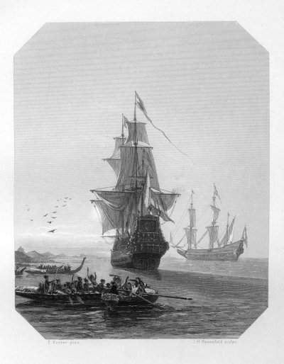 Abel Tasman, holandský mořeplavec, průzkumník a obchodník ze 17. století, c1870 od J. H. Rennefeld