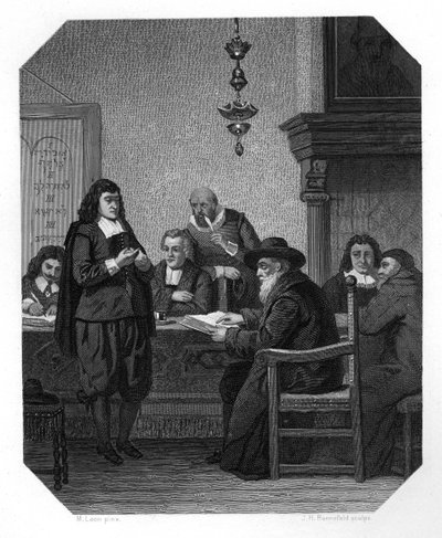 Benedict Spinoza, holandský filozof 17. století, c1870. od J. H. Rennefeld