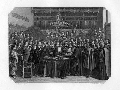 Přísaha ratifikace smlouvy z Münsteru, 1648 c1870. od J. H. Rennefeld