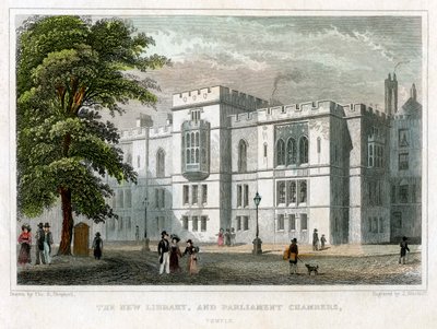 The New Library and Parliament Chambers, Westminster, Londýn, 1829. od J Hinchcliff