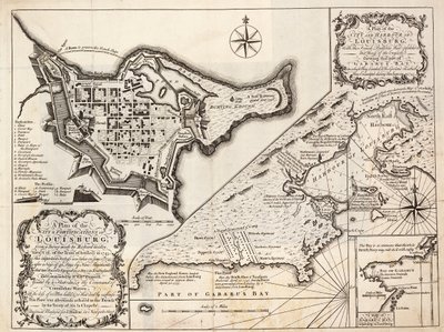 Plán města a přístavu Louisburg, Cape Breton od J. Hinton