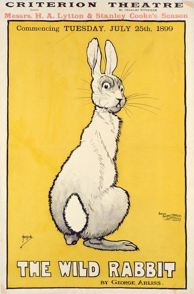 Plakát Divoký králík, 1899 od J. Hissin
