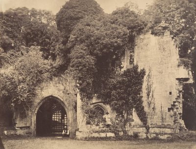 Old Gateway, Raglan Castle, Monmouthshire, 1855. od J. Holden