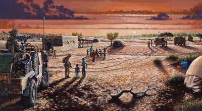 Mali HM, 2023 (olej na plátně) od J Hugh L Beattie