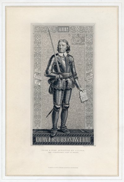Oliver Cromwell 1599-1658, 19. století. od J. J. Crew
